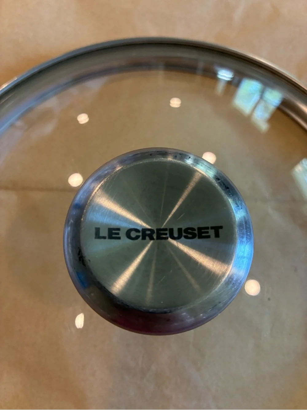 Le Creuset Tempered Glass Lid w/Stainless Steel Knob, For 6.5” Pan; Rare Size